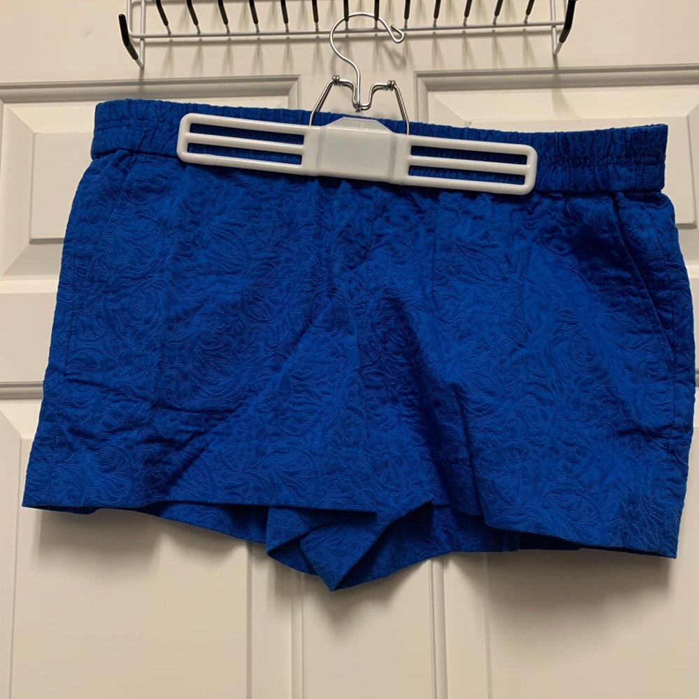Jcrew Pull on Jacquard Blue Shorts